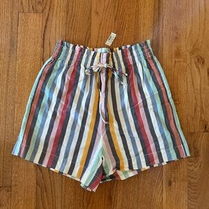 Madewell Multicolor Striped High Waist Shorts